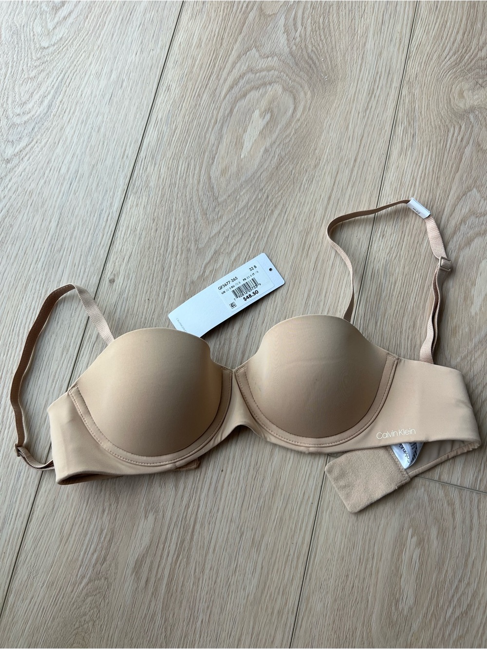 Calvin Klein Beige Nude push up Bra - strapless